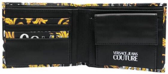 Versace Jeans Couture Portemonnee met logoprint Zwart