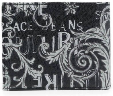 Versace Jeans Couture Portemonnee met logoprint Zwart