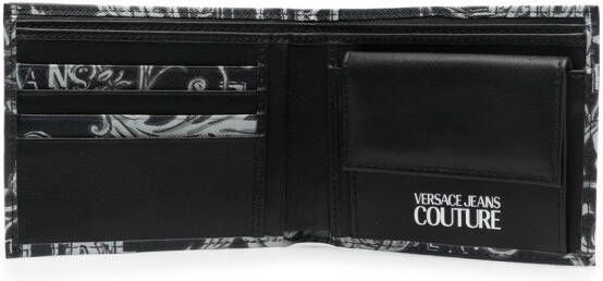 Versace Jeans Couture Portemonnee met logoprint Zwart