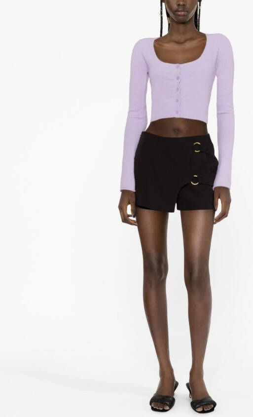 Versace Jeans Couture Mini-rok met ringdetail Zwart