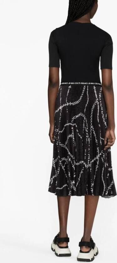 Versace Jeans Couture Rok met kettingprint Zwart
