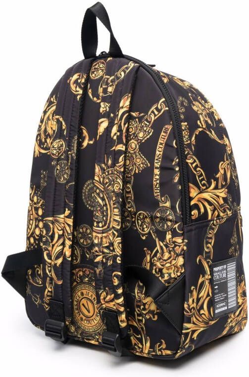 Versace Jeans Couture Rugzak met barokprint Zwart