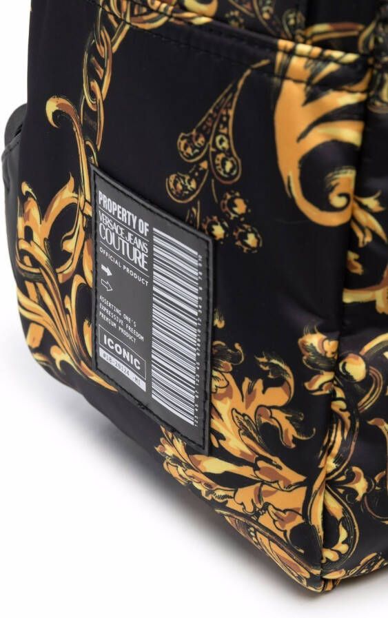 Versace Jeans Couture Rugzak met barokprint Zwart
