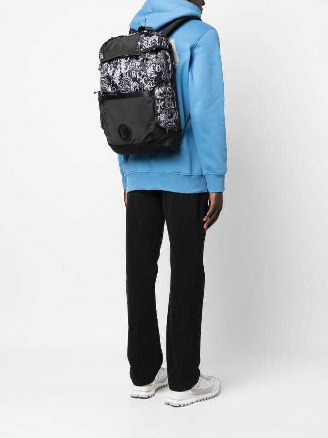 Versace Jeans Couture Rugzak met logoprint Zwart
