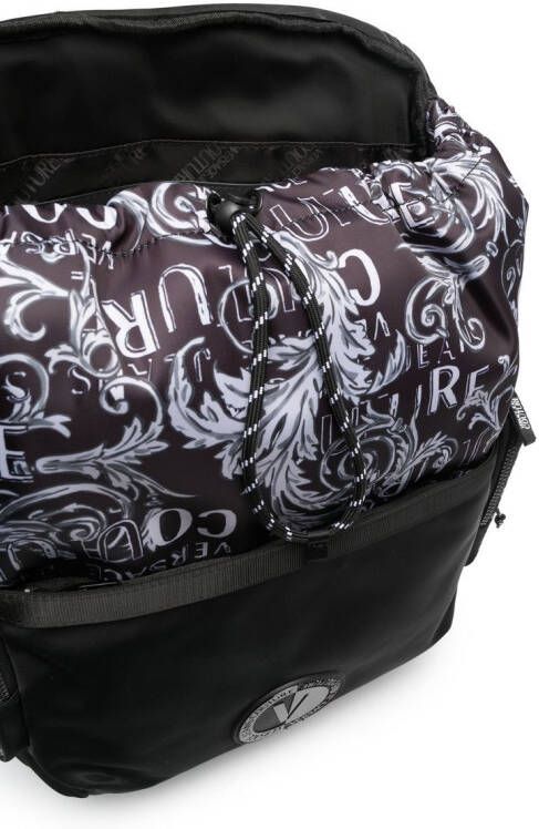 Versace Jeans Couture Rugzak met logoprint Zwart