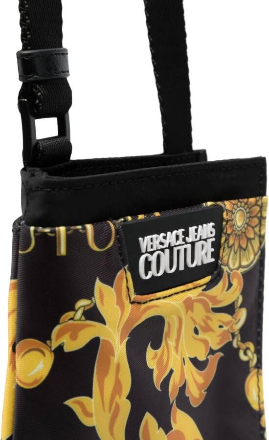 Versace Jeans Couture Schoudertas met barokprint Zwart