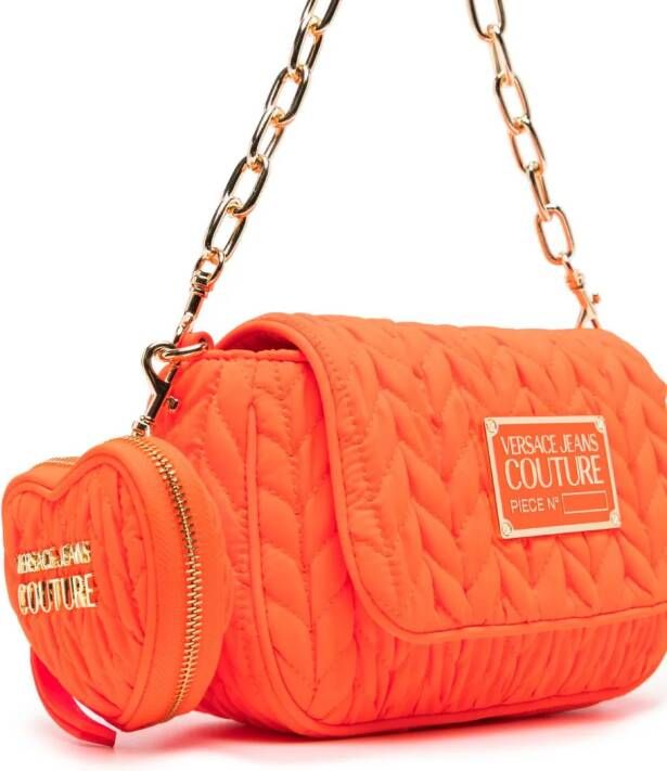 Versace Jeans Couture Schoudertas met logoplakkaat Oranje