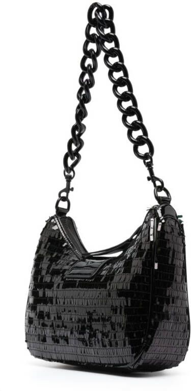 Versace Jeans Couture Schoudertas met logoplakkaat Zwart