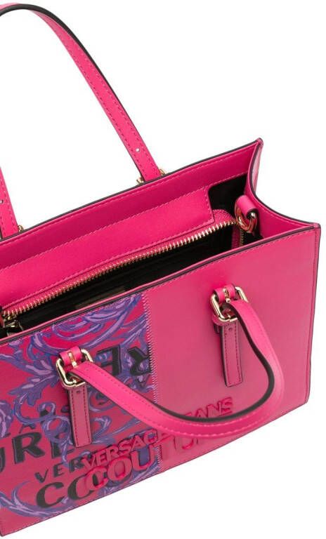 Versace Jeans Couture Shopper met barokprint Roze