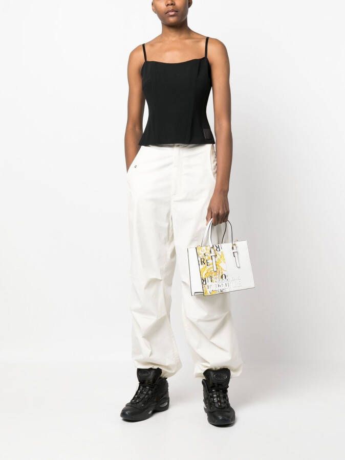 Versace Jeans Couture Shopper met barokprint Wit