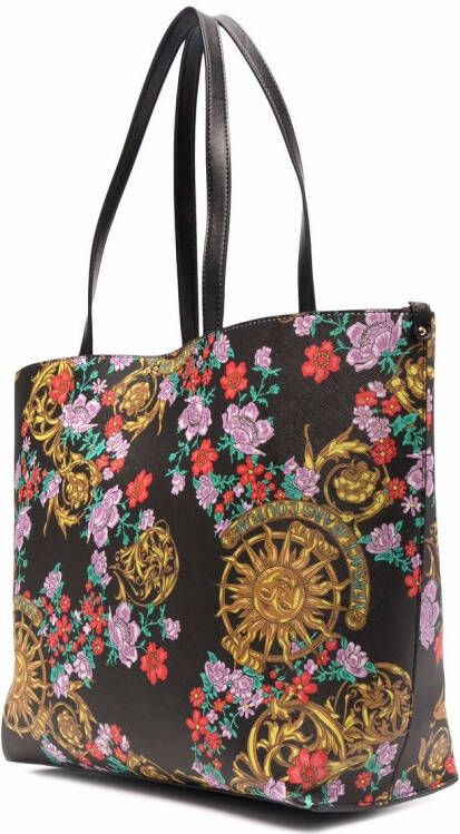 Versace Jeans Couture Shopper met bloemenprint Zwart