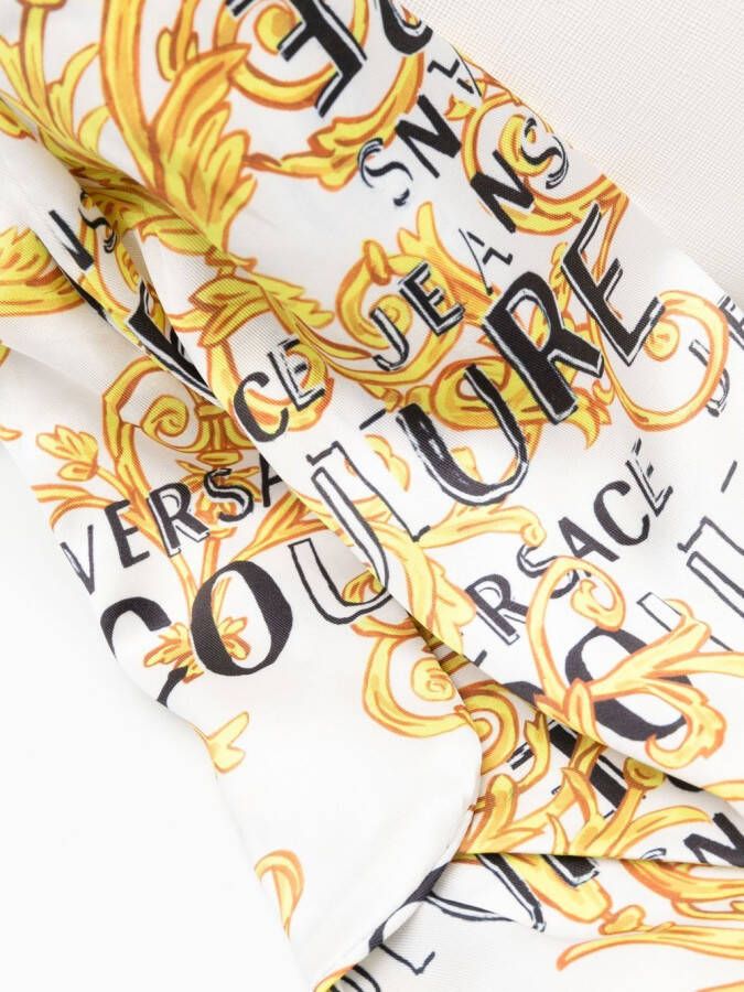 Versace Jeans Couture Shopper met logo plakkaat Wit