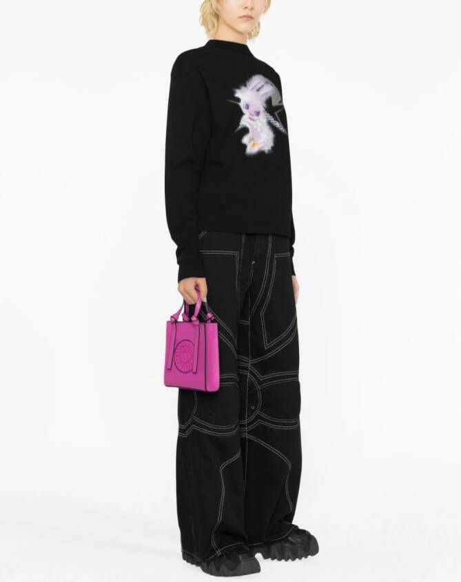 Versace Jeans Couture Shopper met logo-reliëf Roze