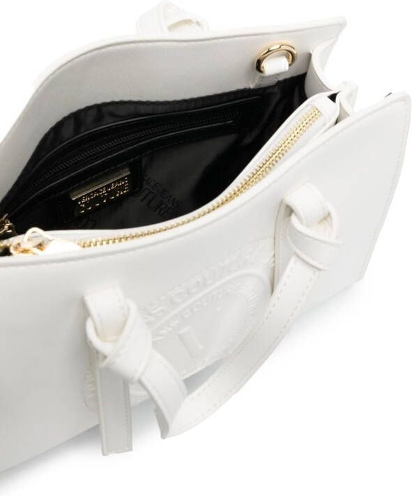 Versace Jeans Couture Shopper met logo-reliëf Wit