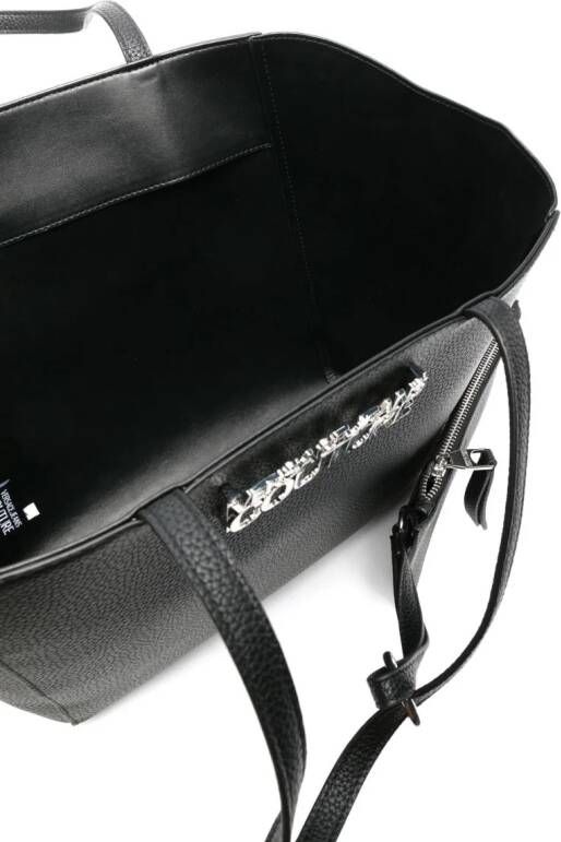 Versace Jeans Couture Shopper met logoplakkaat Zwart