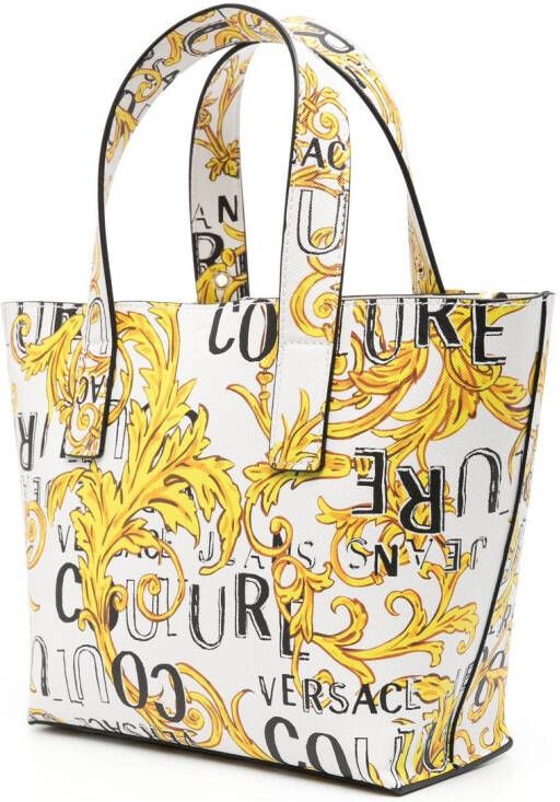 Versace Jeans Couture Shopper met logoprint Wit