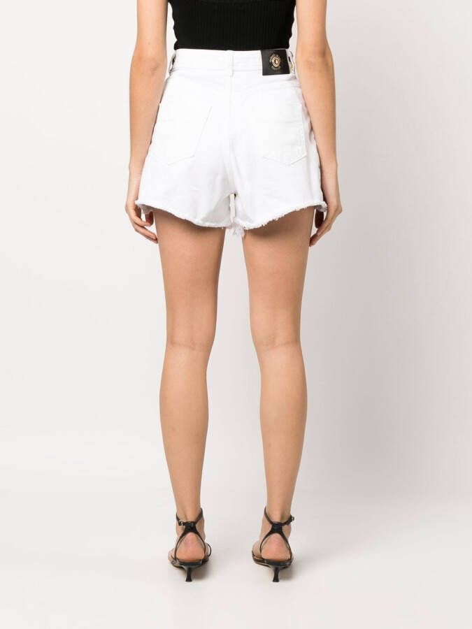 Versace Jeans Couture Shorts met gestrikte taille Wit