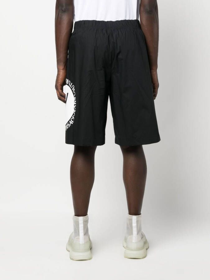 Versace Jeans Couture Shorts met logoprint Zwart