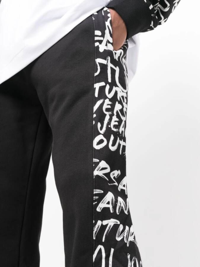 Versace Jeans Couture Trainingsbroek met streepdetail Zwart