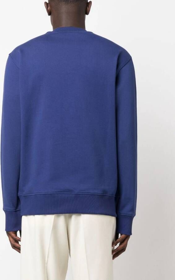 Versace Jeans Couture Sweater met geborduurd logo Blauw