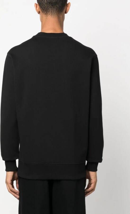 Versace Jeans Couture Sweater met geborduurd logo Zwart