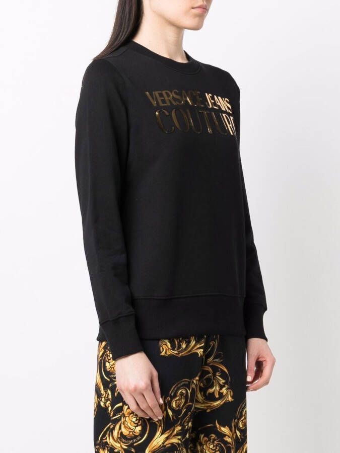 Versace Jeans Couture Sweater met logo Zwart