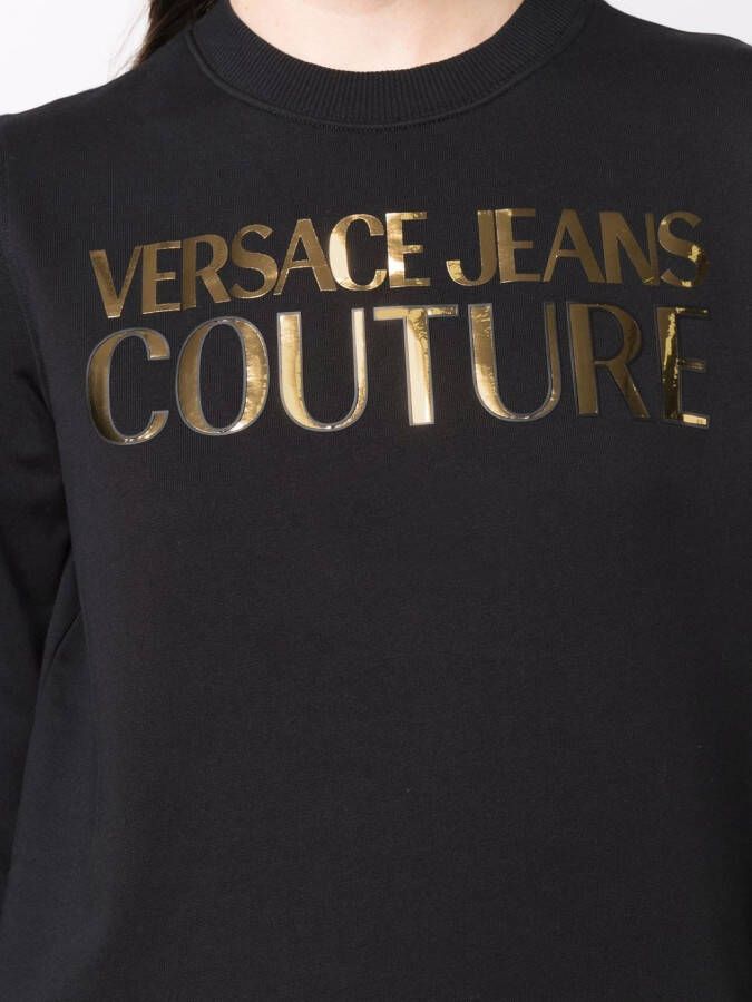 Versace Jeans Couture Sweater met logo Zwart
