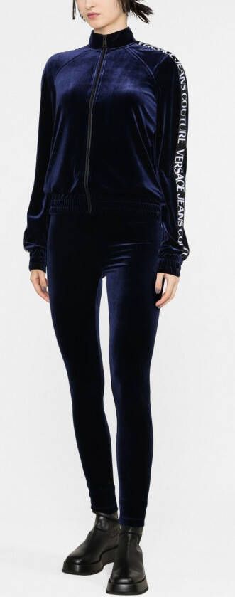 Versace Jeans Couture Sweater met logoband Blauw