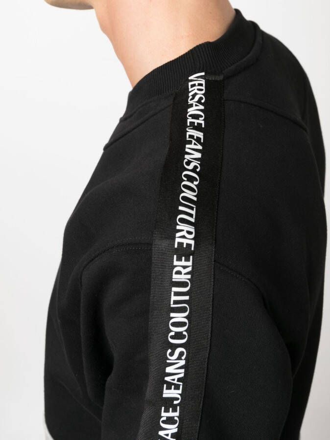 Versace Jeans Couture Sweater met logoband Zwart