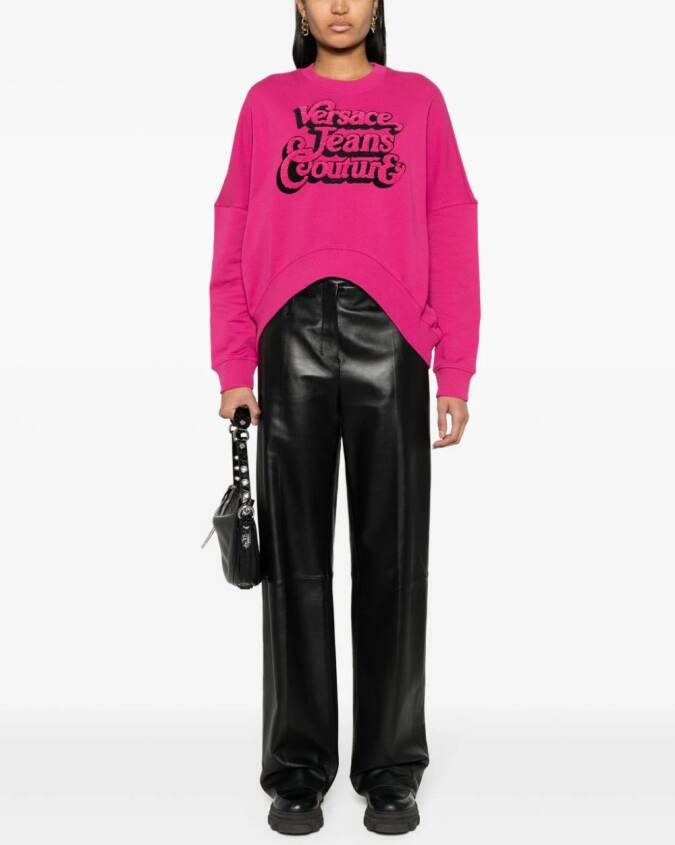 Versace Jeans Couture Sweater met logoprint Roze
