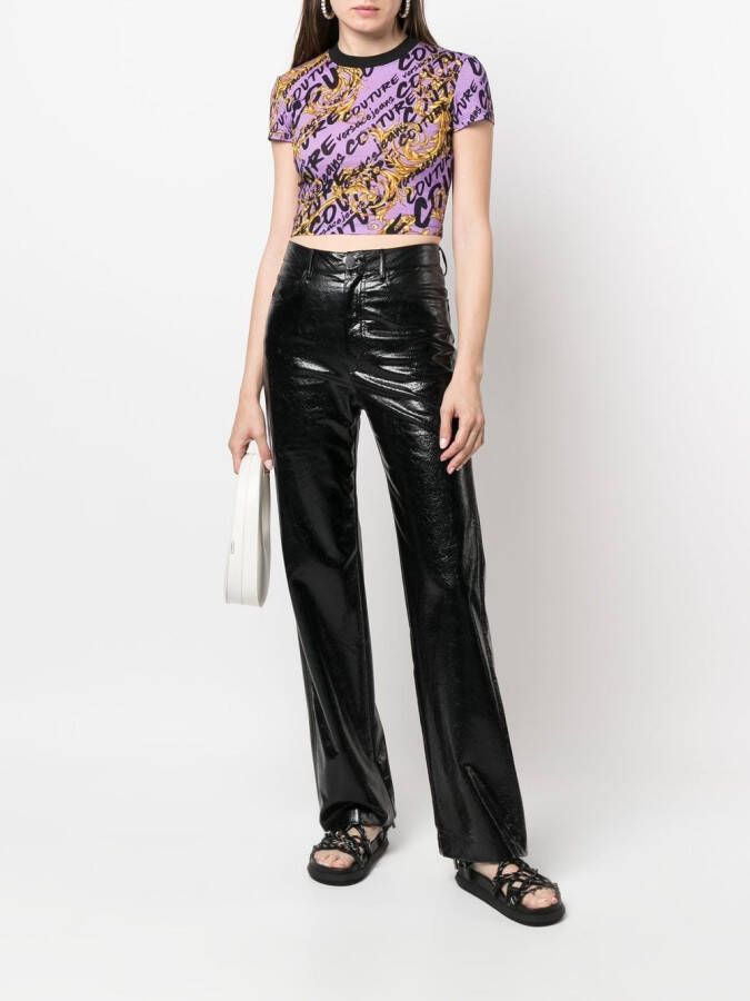 Versace Jeans Couture Sweater met print Zwart