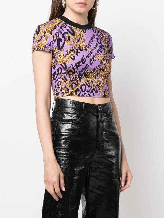 Versace Jeans Couture Sweater met print Zwart