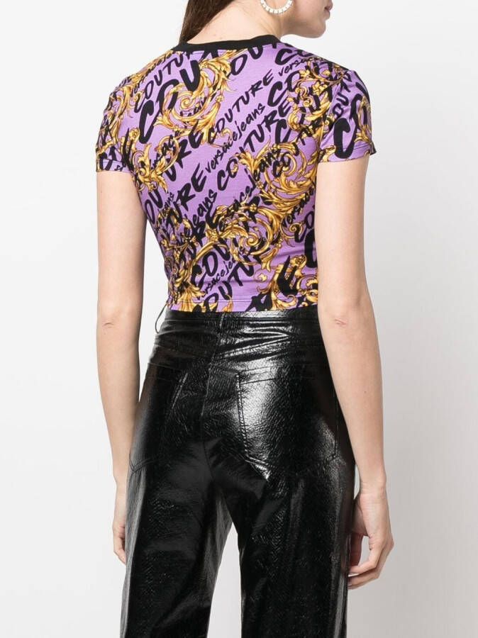 Versace Jeans Couture Sweater met print Zwart