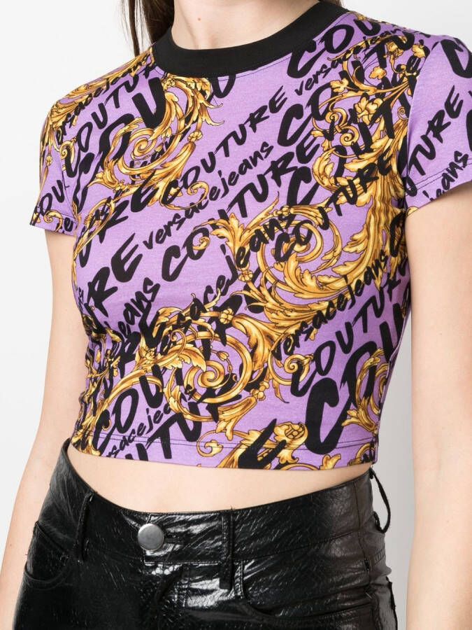 Versace Jeans Couture Sweater met print Zwart