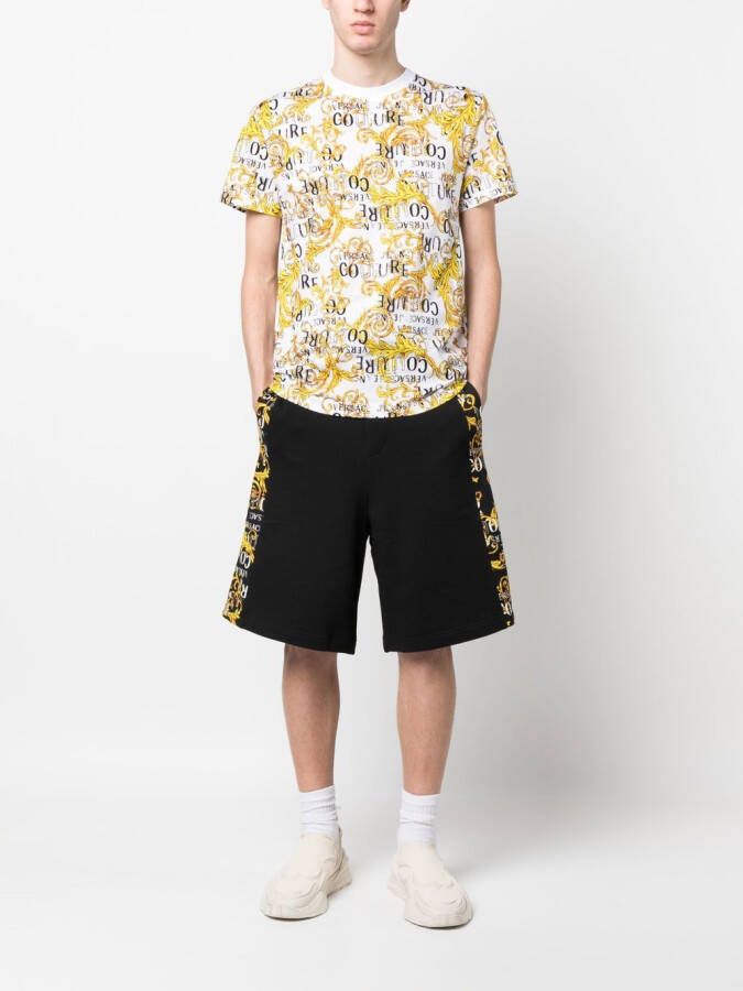 Versace Jeans Couture T-shirt met barokprint Wit