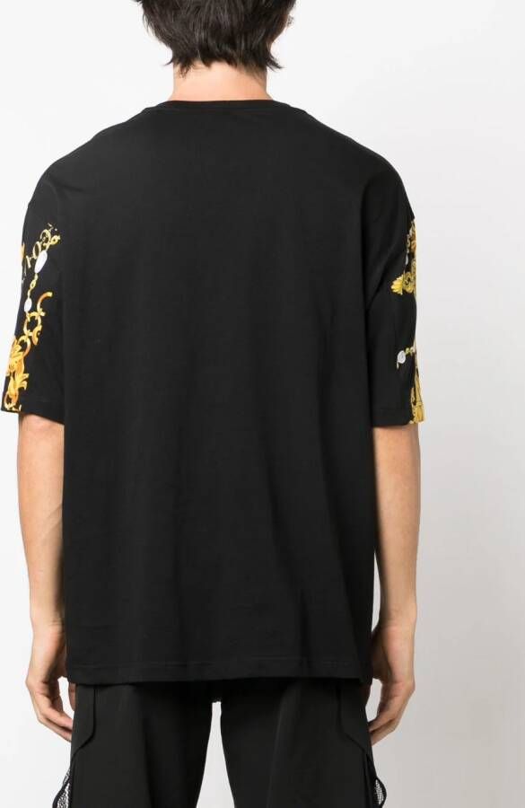 Versace Jeans Couture T-shirt met barokprint Zwart