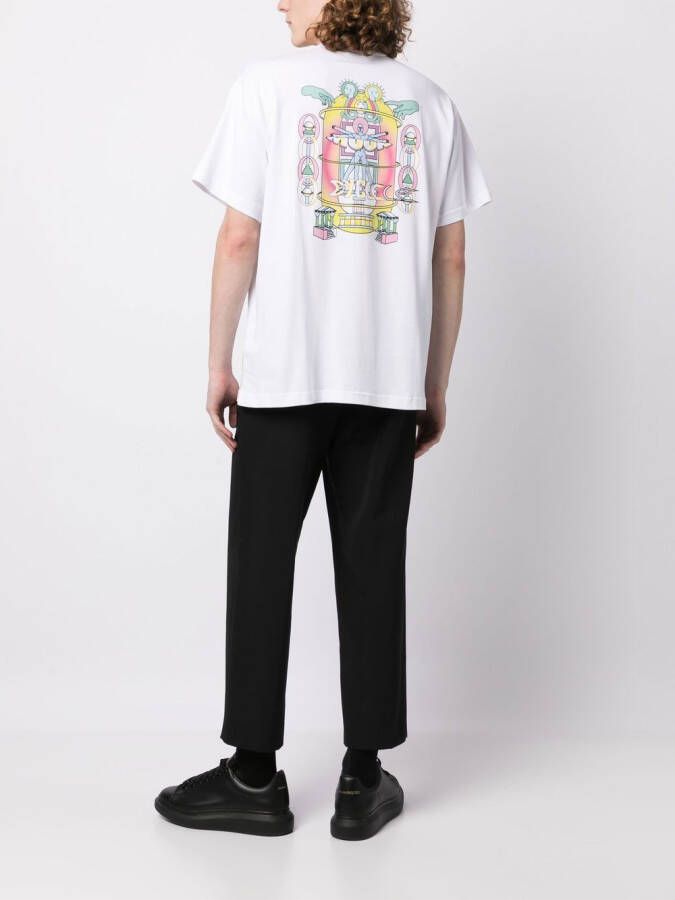 Versace Jeans Couture T-shirt met grafische print Wit