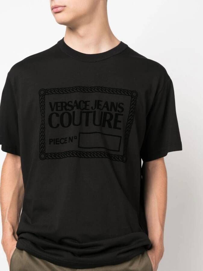 Versace Jeans Couture T-shirt met logo Zwart