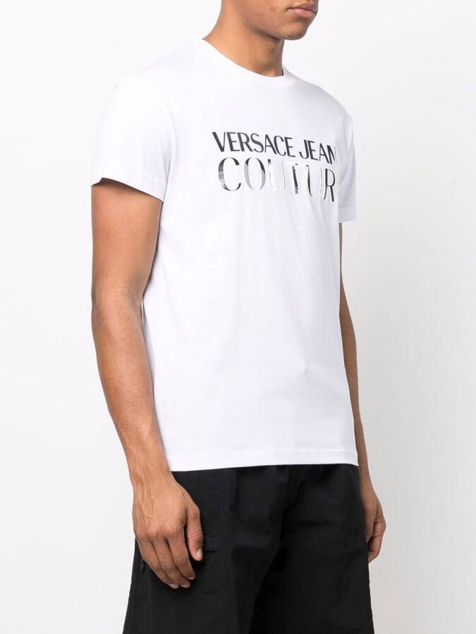 Versace Jeans Couture T-shirt met logopatch Wit