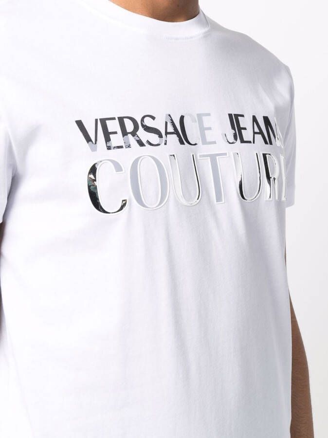 Versace Jeans Couture T-shirt met logopatch Wit