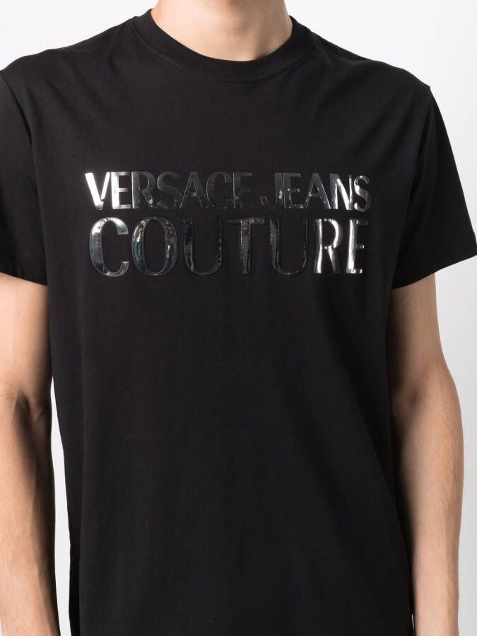 Versace Jeans Couture T-shirt met logopatch Zwart