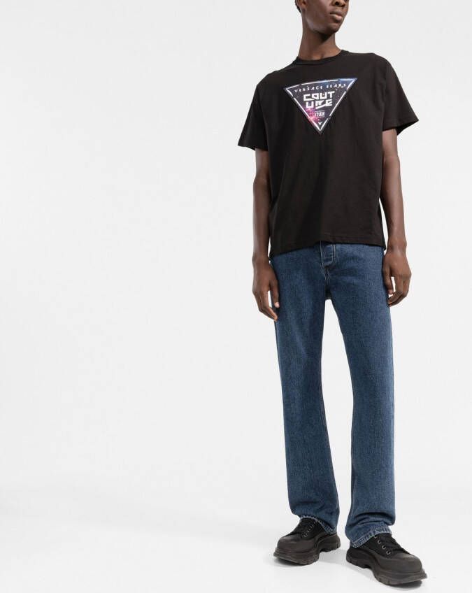 Versace Jeans Couture T-shirt met logopatch Zwart