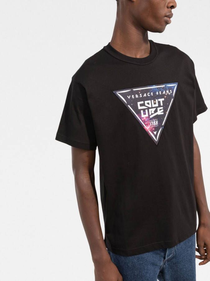 Versace Jeans Couture T-shirt met logopatch Zwart