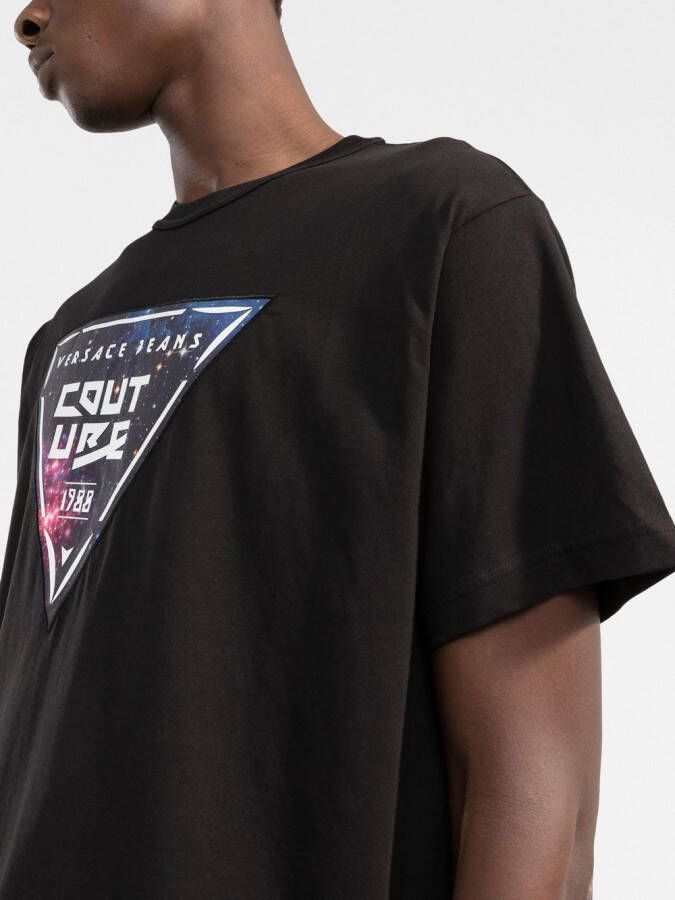 Versace Jeans Couture T-shirt met logopatch Zwart
