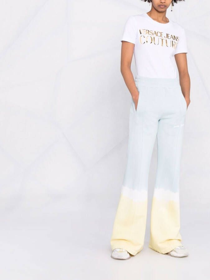 Versace Jeans Couture T-shirt met logoprint Wit