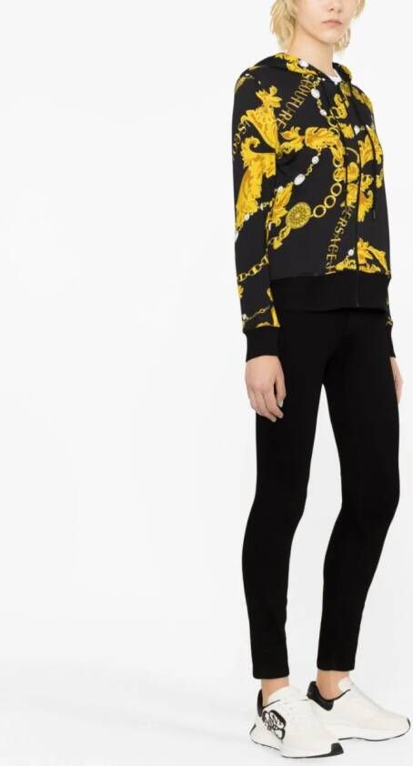Versace Jeans Couture Hoodie met print Zwart