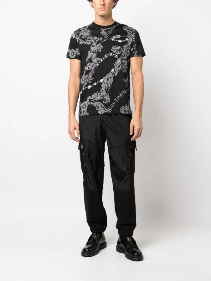 Versace Jeans Couture T-shirt met logoprint Zwart