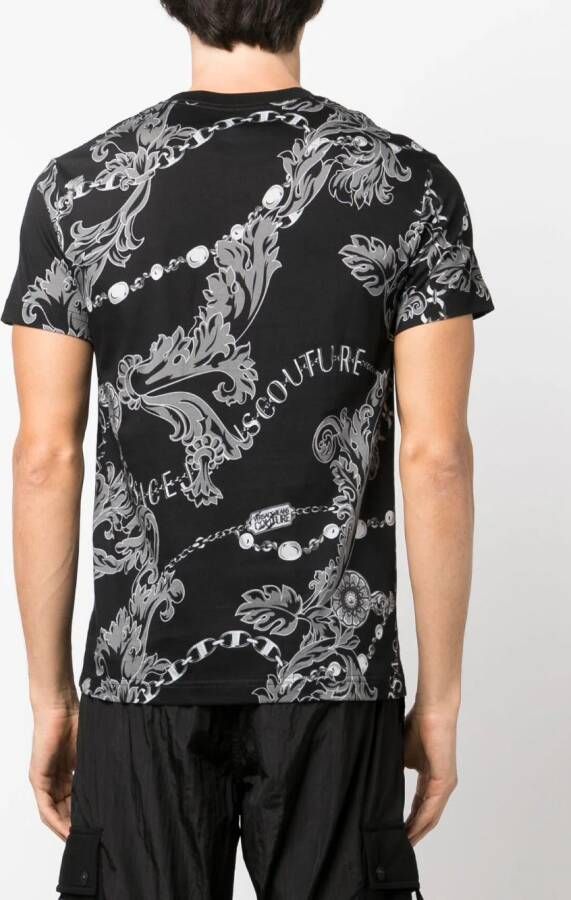 Versace Jeans Couture T-shirt met logoprint Zwart