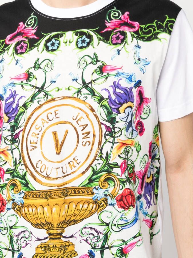 Versace Jeans Couture T-shirt met print Wit