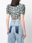 Versace Jeans Couture Top met bloemenprint Zwart - Thumbnail 4